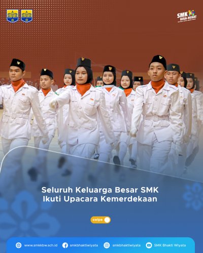 Seluruh Keluarga Besar SMK Ikuti Upacara Kemerdekaan